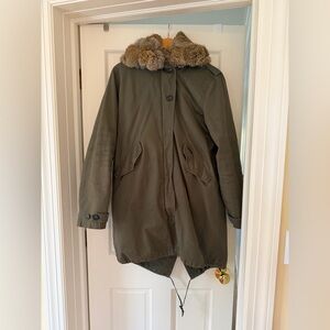 Woolrich Parka with rabbit fur lining